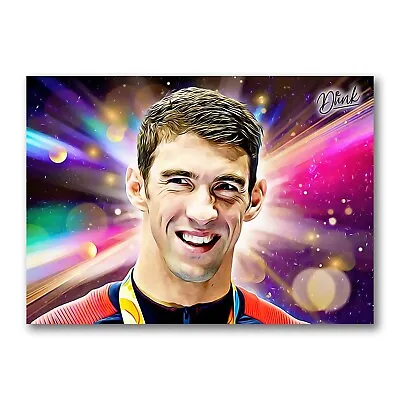 Michael Phelps Star Portrait Sketch Card Limited 03/30 Dr. Dunk Signed • $6.99