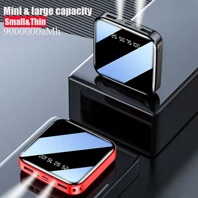 900000mAh Power Bank LCD LED Charger For Cell Phone Pack 2 USB External Portable • $13.95