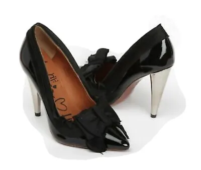 Lanvin For H&M Women Black Patent Leather Heels EUR 49/ US 9 • $49.50