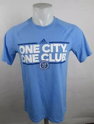 NYCFC Soccer MLS Adidas Men's Dassler Light Blue Short Sleeve T-Shirt • $12.98