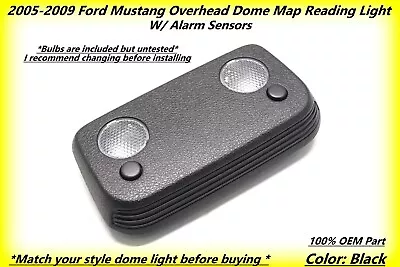 05 06 07 08 2009 Ford Mustang OVERHEAD DOME MAP READING LIGHT BLACK W/ ALARM SEN • $59.95