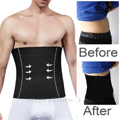 Men Control Tummy Tuck Belt Body Shaper Seamless Slimming Trimmer Waist Trainer • $14.79