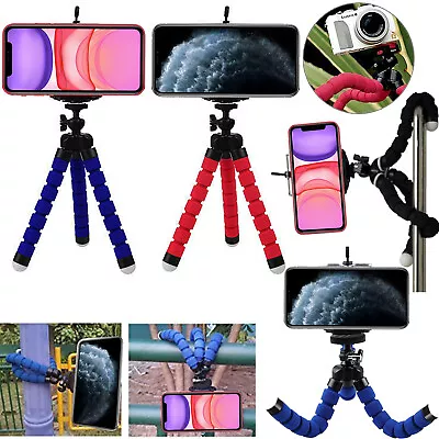 For IPhone 13 Pro Max Universal Flexible Stand Mini Octopus Tripod Mount Holder • £7.98