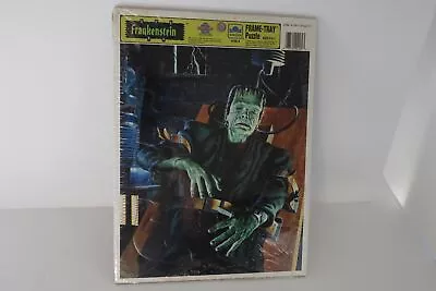 Vintage Universal Studios Monsters Frankenstein Golden Frame Tray Puzzle New • $6.95