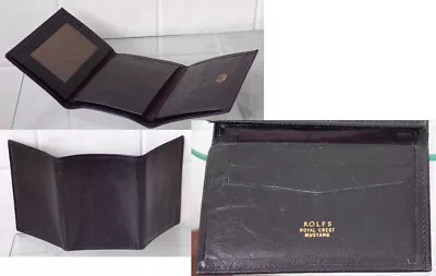 Vintage Rolfs Royal Crest Mustang Bi-Fold Leather Wallet Approx  4.25x3.25 In BL • $15