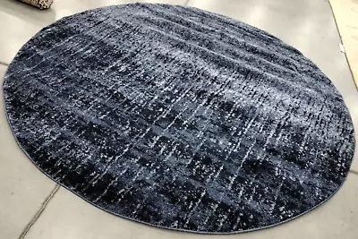 L BLUE / BLUE 8' X 8' Round Flaw In Rug Reduced Price 1172730548 RET2770-6065-8R • $154