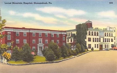 Shenandoah Pennsylvania~Locust Mountain Hospital~1940s Linen Postcard • $6