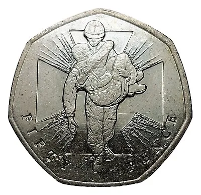 Great Britain 50 Pence 2006 Copper-nickel Coin Elizabeth II Victoria Cross U24 • £4.50