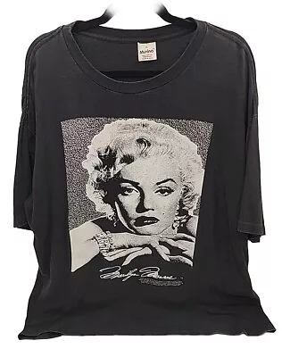 Vintage 90's Marilyn Monroe Pin Up Single Stitch Big Face T Shirt Size XL USA • $75