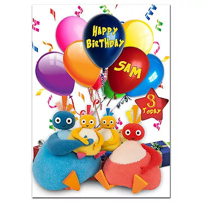 749; Large Personalised Birthday Card; Twirlywoos; For Any Name Age; To Little  • £4.50