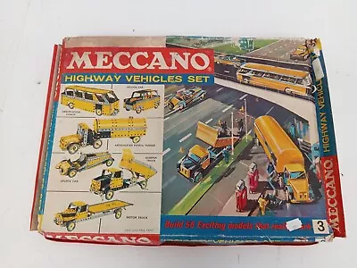Meccano Highway Vehicles Set Construction Set Vintage Children's Toys • £9.99