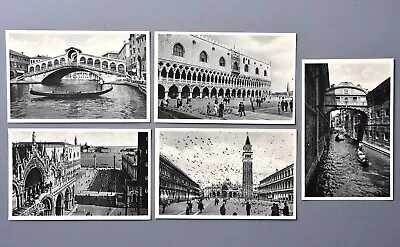 R&L Postcard: X5 Collection Of Monochrome Venice Italy • £5