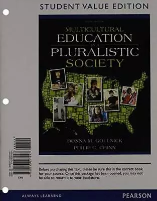 Multicultural Education In A Pluralistic Society Student Value Edition ( - GOOD • $58.55