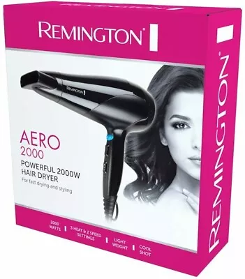 Remington Aero 2000 Poweful Hair Dryer Styling Blower D3190AU 3 Heat 2 Speed NEW • $28.99