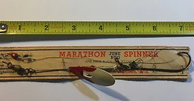 Fishing Lures Marathon June Bug Spinner In Original Wrapper! In Paper Holder. • $22.50
