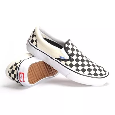 Vans Shoes Classic Slip On PRO Checker Board Black White CSO Free Post Aust Sell • $97.89