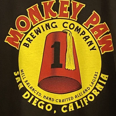 $21.13 • Buy Monkey Paw Brewing Company San Diego Beer T-Shirt Men’s XL Fez