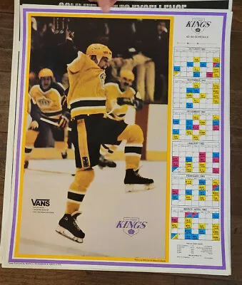 1982-83 Vans Los Angeles Kings Schedule Poster Bozek Miracle On Manchester Sga • $14.99