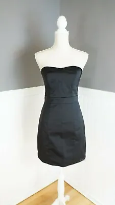 H&M HM Black Strapless LBD Above Knee Party Dress Women's Size 6 • $15.99