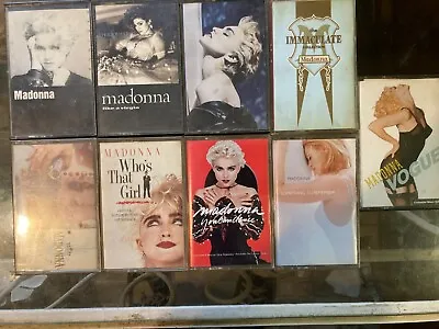 Madonna Cassette Tape LOT Of 9 Virgin Immaculate True Blue Etc. TESTED • $54.99