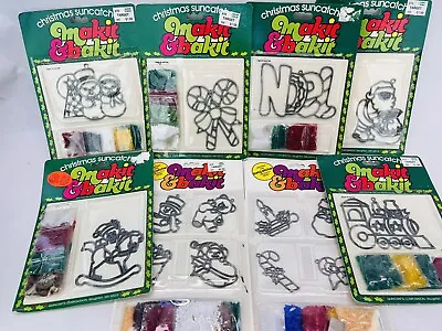 Vintage Makit And Bakit Stained Glass Kits Christmas Suncatchers **You Pick** • $17.99