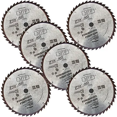 6x  7-1/4  Inch 40T Carbide Tipped Circular Saw Blade Fit Bosch Dewalt Makita  • $25.95