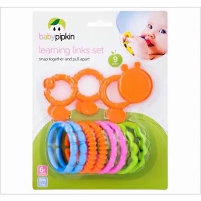 BABY PIPKIN Learning Links Set Colourful Baby Toddler Teething Toy 6months+ • £4.89