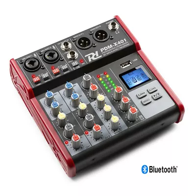 PDM-X401 Small PA Microphone Mixing Desk Bluetooth USB MP3 Player 4 Channel • £100