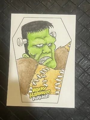 Wacky Packages Halloween 2023 Garbage Pail Kids Sketch Card Yoga Demon 1/1 • $45.99