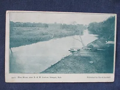 Ca1910 Seward Nebraska Blue River Near B&M Station Postcard • $7.50