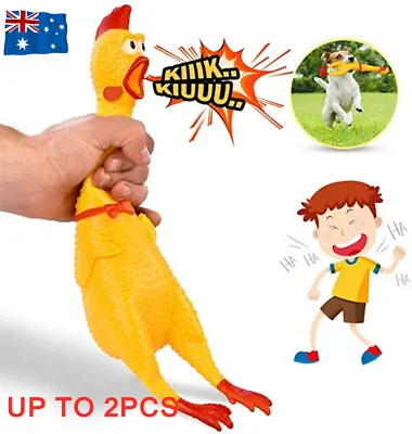 $10.50 • Buy Squeeze Chicken Toy Rubber Chew Pet Dog Bite Funny Screaming Shrilling Squeaker