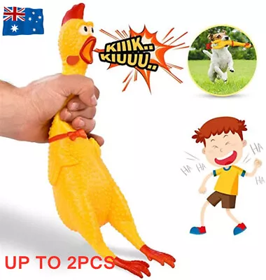 $10.50 • Buy Squeeze Chicken Toy Rubber Chew Pet Dog Bite Funny Screaming Shrilling Squeaker