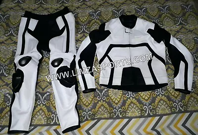 Custom Motorcycle Leather 2PC Suit Motorbike Racing Suit CE Approved Protection • $399.99