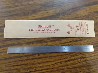 $20 • Buy Vintage Starrett Rule 312-6 Flexible Rule No. 12 New Old Stock Original Package