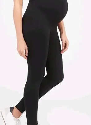 Spanx Womans UK  Black EcoCare Mama Seamless Leggings Maternity  Seamless  Black • $49.67