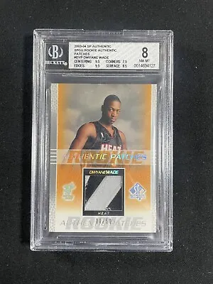 2003-04 SP Authentic Patches Dwyane Wade RC Rookie Patch /50 BGS 8 • $299.99