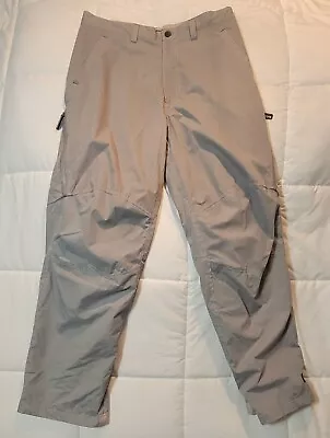 VTG Bugle Boy Lined Parachute Snow Ski Pants Sides Pockets Gray Men’s 34x32 • $50