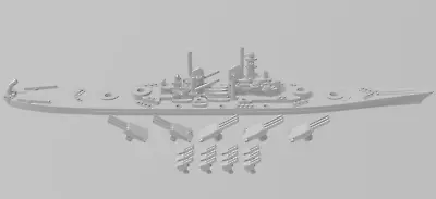 Montana - US Navy - Rotating Turret - Wargaming - Naval Miniature • $18