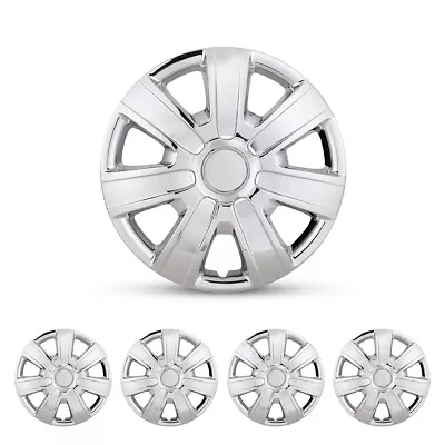 14  Set Of 4 Chrome Wheel Covers Snap On Full Hub Caps Fit R14 Tire & Steel Rim • $43.99