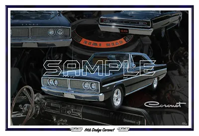 $19.95 • Buy 1966 Dodge Coronet Poster Print