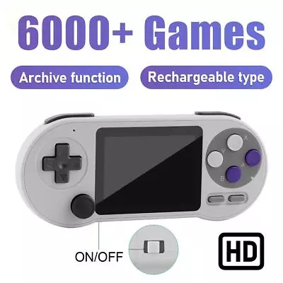 SF2000 3-inch IPS Handheld Game Console Built-in 6000 Games Retro Games FC/SFC++ • $26.96