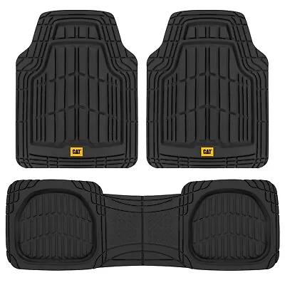 Caterpillar All Weather Front Rear Deep Dish Heavy Duty Rubber Car Floor Mats • $44.99