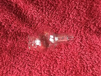 Vintage Small 11 Cm Oil Lamp Chimney Base 3cm (D). Bulbous6.2 Cm (D) Thick Glass • £8