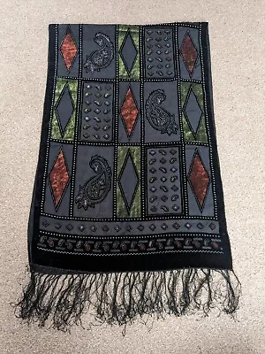 Womens Velvet Fringe Scarf/Shawl • £10