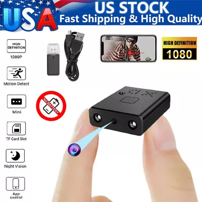 Mini Spy Camera 1080P WiFi Security Camcorder Night Vision Motion Recorder Cam • $19.31