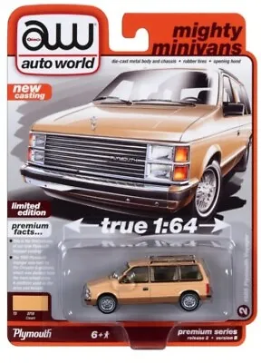1985 Plymouth Voyager Mighty Minivans 1/64 Auto World  • $13.99