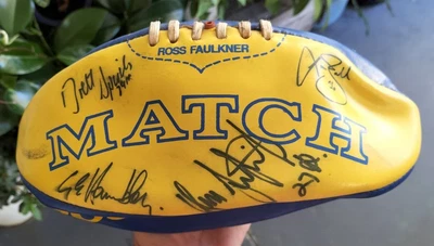 $35 • Buy VINTAGE WEST COAST EAGLES SIGNED FOOTBALL GLEN JAKOVICH JASON BALL ETC C 1994