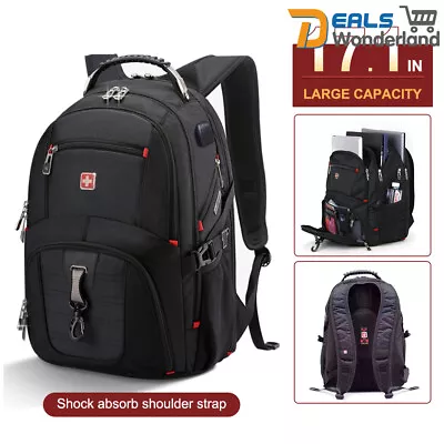 17  Swiss Gear Dustproof Laptop Backpack School Backpack Travel Shoulder Bag AU • $49.99