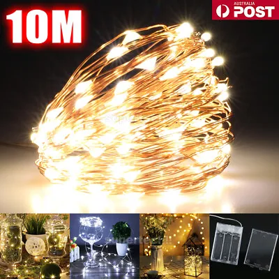 2-10M Battery LED Powered Copper Wire String Fairy Xmas Party Lights Warm White • $8.95