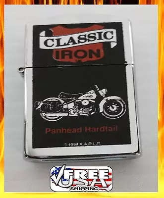Classic Iron Chrome Panhead Hardtail Motorcycle  Cigarette Lighter • $7.95